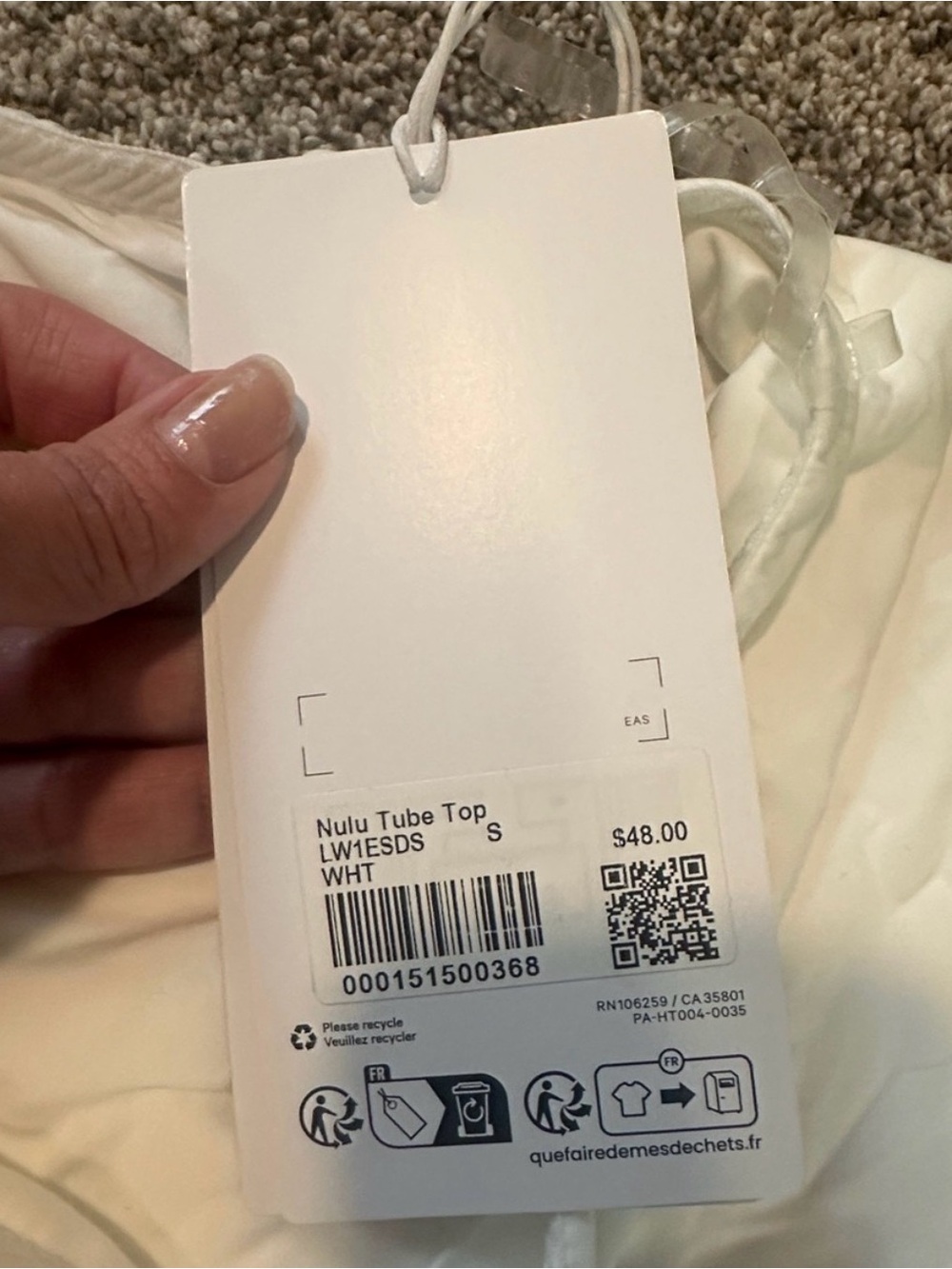 Lululemon Wundermost Ultra-Soft Nulu Tube Top - size small - Picture 3 of 4